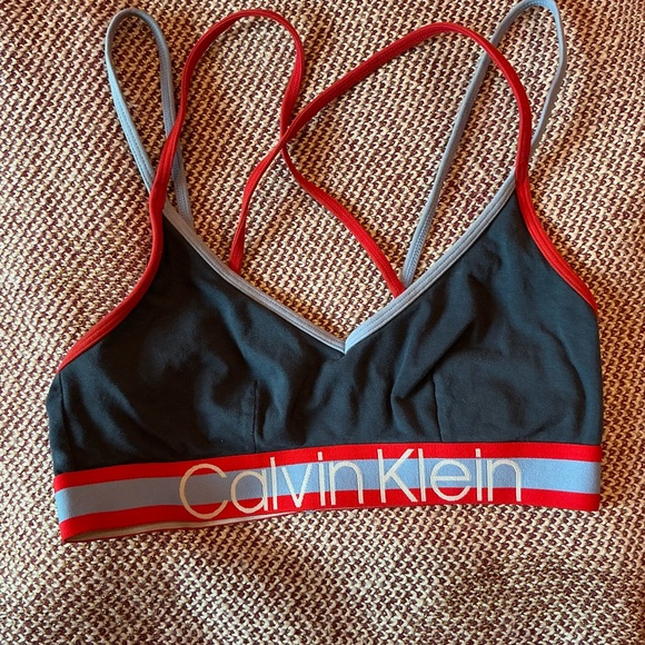Calvin Klein Other - Calvin Klein Bralette Small | Colorblock Logo Sports Bra